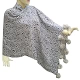 Handmade Leopard Print Cotton Stole With Ball Shaped Fringe A Gift For Her (Free Shipping) Stle0102rr
