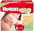 Huggies Little Snugglers Diapers, Newborn (Up to 10 lbs.), 108 ct