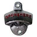 KIKKERLAND Cast Steel Wall Mounted Bar Style Beer Bottle Opener OPEN HERE