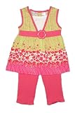Toddler Girls 2pc Floral Print Top w/ Capri Legging Pants Set