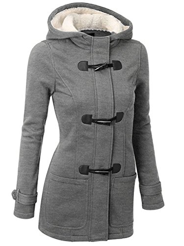 【MIKA&MAYA】 ダッフルコート レディース 裏起毛 ボア フード 付き コート ブルゾン