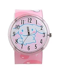 Cute Quartz Wrist Watch with Baby Cinnamon Pattern & Wide Plastic Band for Girl Lady - Crystal Pink SWWM5-23977