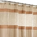 51p823i53fL. SL160  Maytex Buena Vista Fabric Shower Curtain, Natural