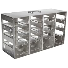 Nalgene 5039-0048 Stainless Steel Horizontal Storage Rack for Multiwell Plates, 16-Shelf, 13.9cm Depth x 38.7cm Width x 21.6cm Height