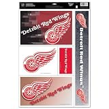 DETROIT RED WINGS OFFICIAL LOGO REUSABLE DECAL SET (5)