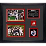 Mounted Memories Boston Red Sox Framed 2 4x6 World Series Champs Photos w/ World Series Dirt/Plate & Medallion