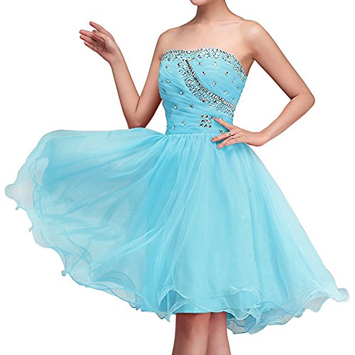Fashion Plaza Strapless Crystal Party Dress D0193