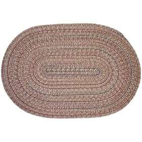 Duet Rosette 8' Round Braided Rug - Rhody Rug - D-7338RDRO