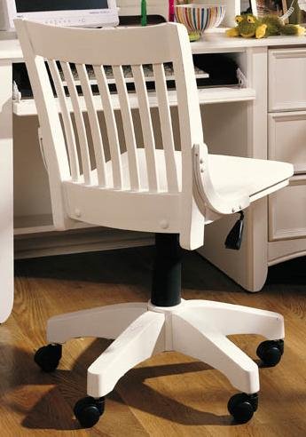 Lea Getaway Swivel Desk Chair in White