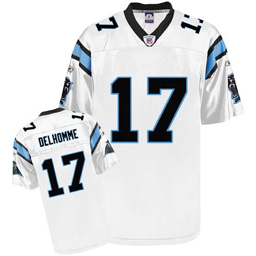 Reebok Carolina Panthers Jake Delhomme Replica White Jersey Xx Large