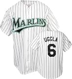 Dan Uggla Florida Marlins Home White/Black Youth MLB Replica Jersey