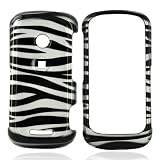 for Motorola Crush Hard Cover Case SILVER BLACK ZEBRA