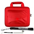 ASUS U6V-V2-Bamboo 12.1-Inch Laptop RED Kroo Carrying Case Cube Bag Pouch Sleeve with side Pocket for 11.1 to 12.4 inch Laptops and Netbooks + 4-Inch Determination Hand Strap