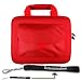 ASUS U6V-V2-Bamboo 12.1-Inch Laptop RED Kroo Carrying Case Cube Bag Pouch Sleeve with side Pocket for 11.1 to 12.4 inch Laptops and Netbooks + 4-Inch Determination Hand Strap
