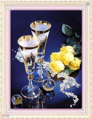 Rose and cross stitch embroidery kit Glass (japan import)