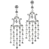 Celebrity Style Fashion Jewelry -Bar Refaeli - Dancing Queen CZ Chandelier Earrings