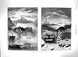 1880 Arctic Circle Moon Sun Baot Moose Ice Sea Mountain