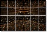 IMAGE OF Fractal Image Shower Tile Mural F085. 36x48 inches using (12) 12x12 ceramic tiles.