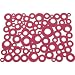 Mod Retro Circles Felt Placemat - Hot Pink