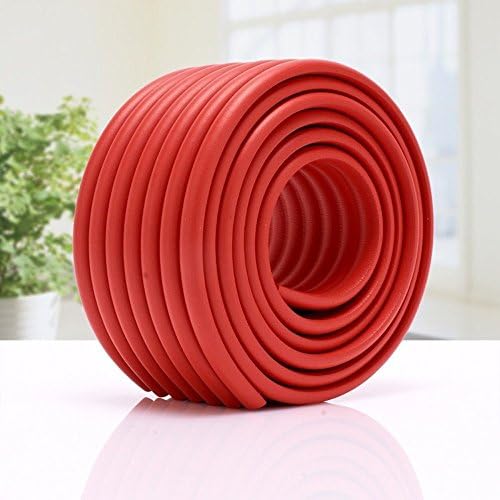 Rabibabo® Safe Ege Cushion Protector - Extra Wide High Density Wave Shape with 3m Tape - 2 Meters (6.5 ft) (Red)