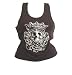 Lucky 13 Goth King Beater Shirt Crowned Skull Crossbones design Ladies Beater Shirt