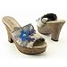 KENZIE Comical Platform Wedge Blue Shoe Women 7.5