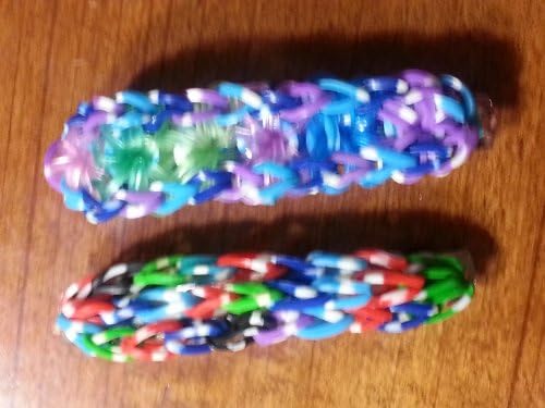 2 - Rainbow Loom Custom Hair Clips pair includes Starburst and Weave