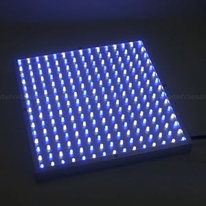 225 White + Blue LED Aquarium Grow Light Panel Plant Growth Lite, 2501w+b