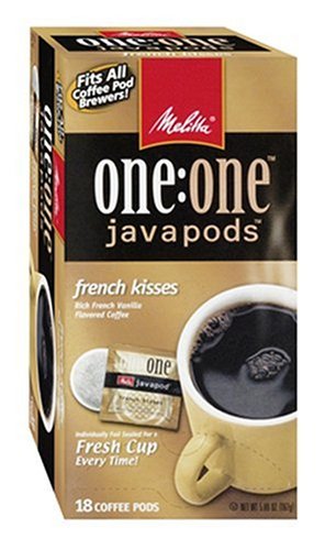 Melitta One:One Universal Fit Java Pods, French Kisses, French Vanilla Coffee, 18-Count Box (Pack of 4)