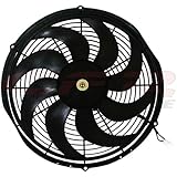 CFR Performance 16" High Performance Electric Radiator Cooling Fan - Curved Blade
