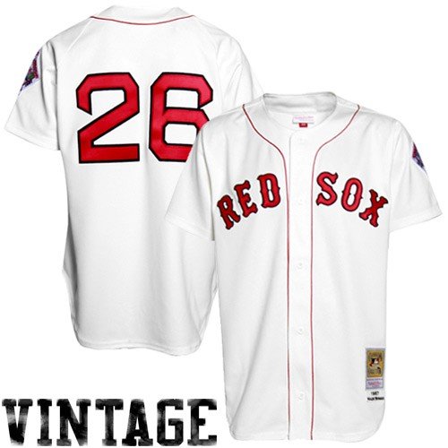 Mitchell & Ness Wade Boggs Boston Red Sox 1987 Home Cooperstown Authentic Baseball Jersey #26 White (56)