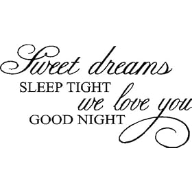 SWEET DREAMS...WALL WORDS QUOTES SAYINGS LETTERING DECALS