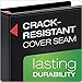 Cardinal 3 Ring Binder, 4 Inch Heavy Duty XtraLife Binder, Locking Slant-D Rings, Crack-Resistant Cover & Spine, ClearVue Covers, Holds 890 Sheets, Black (26341)
