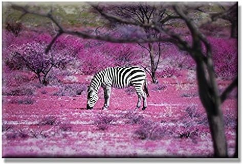 WALL ARTS Ben Heine Freedom Zebra Giclee Print on Canvas 36 x 24 Inch For Room