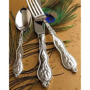 Wallace Silversmiths 45Piece "Peacock" Flatware Service