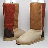 SONG Classic Suede Winter Boots Multi Tan Brown