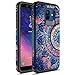Samsung Galaxy A6 (2018) Case, Rosebono Slim Hybrid Dual Layer Shockproof Hard Cover Graphic Fashion Cute Colorful Silicone Skin Cover Armor Case for SM-A600 (Mandala)