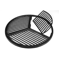 Cast Iron Grate, Pre Seasoned, Modular, Fits 18.5' Grills and Large Big Green Eggs