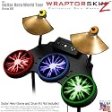 Lightning Colors Skin by WraptorSkinz fits Guitar Hero 4 World Tour Drum Set for Nintendo Wii, XBOX 360, PS2 & PS3 (DRUMS NOT INCLUDED)