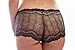Womens Black Over The TOP LACE Push UP Bra and BOY Short Set Sexy Lingerie Set