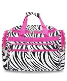 Zebra Hot Pink Duffel Bag 19″