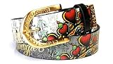 Ed Hardy - NEW FAll 08 Collection: Designer of Ed Hardy, Christian Audigier Womens King With Hearts Multi-Print Belt