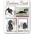 Puppies - Set of Four Gift Cards and Vellum Envelopes