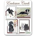 Puppies - Set of Four Gift Cards and Vellum Envelopes