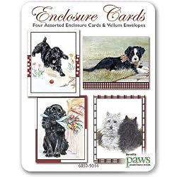 Puppies - Set of Four Gift Cards and Vellum Envelopes