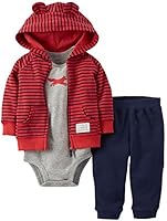 Carter's Baby Boys' 3 Piece Eared Cardigan Set (Baby) - Navy