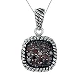 1/2 CT Chocolate Champagne CZ Pendant in Sterling Silver With Chain