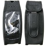 Eforcitys Genuine Black Leather Case for Nokia 2115 / 2115i / 2116 / 2116i