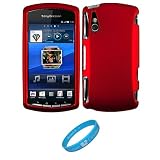 Metallic Red 2 Piece Crystal Hard Snap-On Protector Case for Sony Ericsson XPERIA Play Android Mobile Phone + INCLUDES!!! SumacLife TM Wisdom Courage Wristband Metallic Red 2 Piece Crystal Hard Snap-On Protector Case for Sony Ericsson XPERIA Play Android Mobile Phone + INCLUDES!!! SumacLife TM Wisdom Courage Wristband