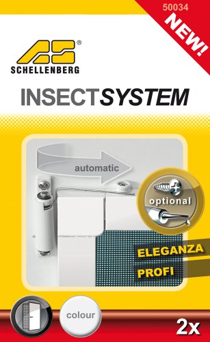 Schellenberg 50034 T&uuml;rschlie&szlig;er 2 St&uuml;ck,wei&szlig; zum Kleben
